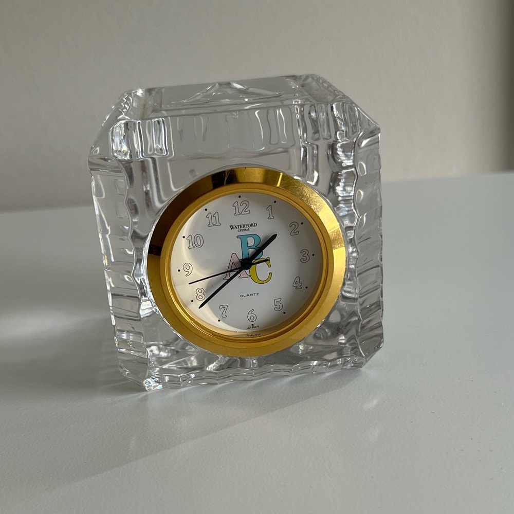 Waterford Crystal baby block clock